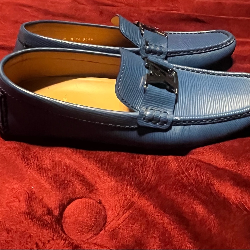 Men's Blue Louis Vuitton Hockenheim Mocassins